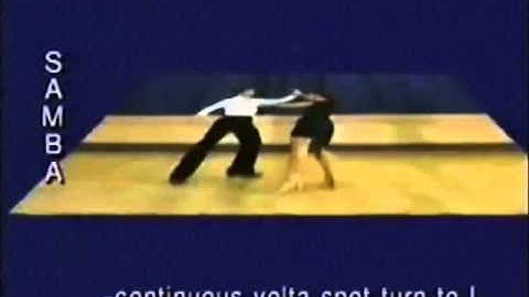 Samba dance steps 27  Continuous volta spot turn to L