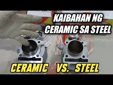 Cylinder block mio 59mm steel vs ceramic / chrome kaibahan ng chrome sa steel Pitsbike