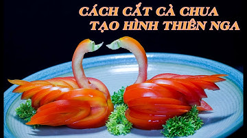 How to make cute Swans with tomato for decoration
