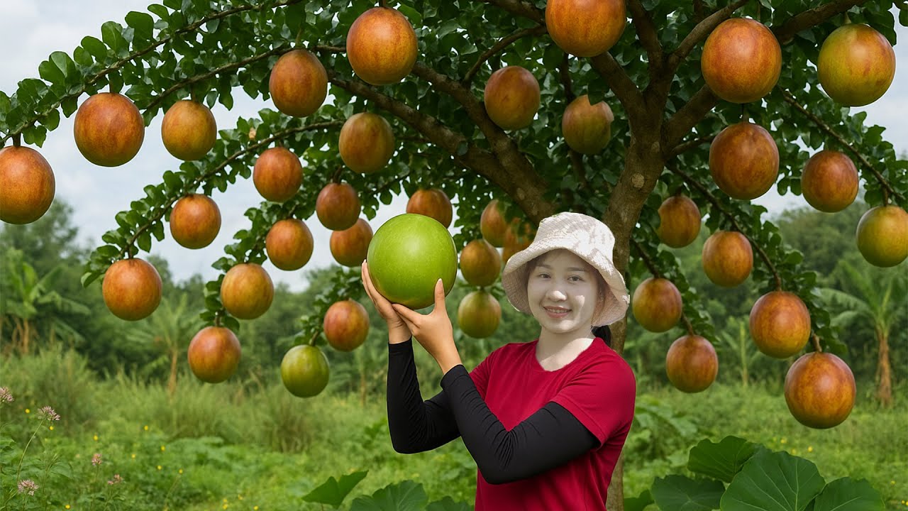 TIMELAPSE – Harvesting 1000KG Immortal Peach From An Old Tree To Take To The Market For Sale