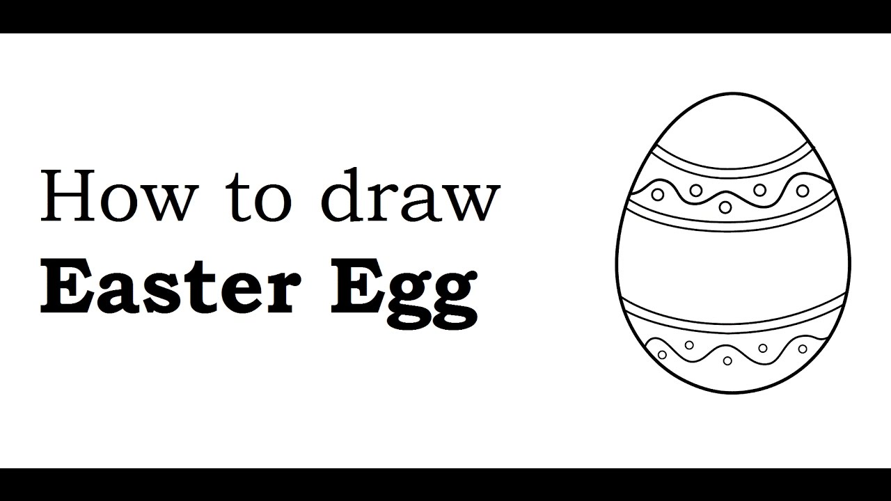 How to draw and design Easter egg drawing step by step - YouTube