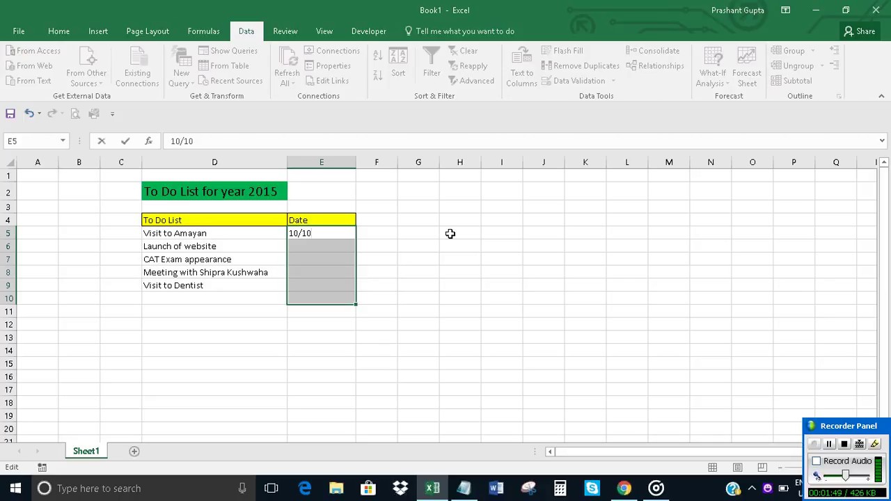 Allow Date Only In Specific Year In Data Validation In Excel YouTube Allow Date Only In Specific Year In Data Validation In Excel YouTube