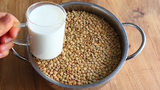 ✅ Mix green lentils and milk. 😱 You will be amazed by this recipe. 💯