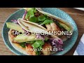 Tacos de gambones crujientes