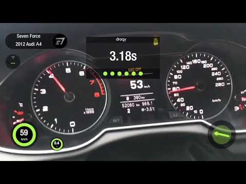 Замеры 0-100 км/ч  Audi A4 (B8) до чипа Stage 2. Acceleration