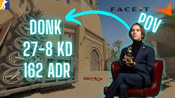 donk POV with COMMs | donk has no mercy in Premium FACEIT | CS2 Pro Gameplay (Mirage)