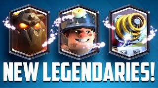 Clash Royale - NEW LEGENDARY CARDS! Sparky, Miner & Lava Hound Gameplay