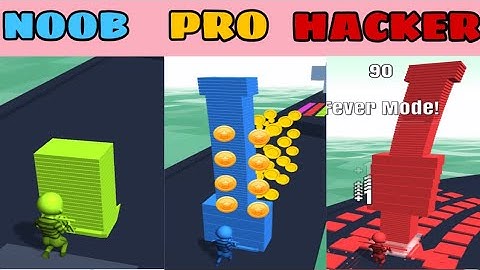 NOOB vs PRO vs HACKER in Stack Colors❤️ All Levels Gameplay, NEW Games iOS, Android