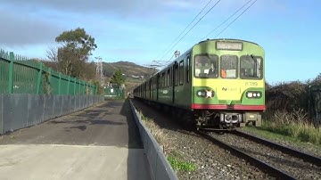 DART Train at Rathdown Road Crossing.