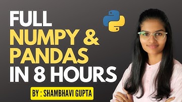 Full NUMPY and Pandas in 8 hours | Python numpy pandas full course | Learn numPY n Pandas in 8 hours