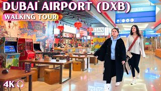 Dubai Airport Walking Tour in Terminal 1 (DXB) 🇦🇪 4k/60fps HDR [With Captions]