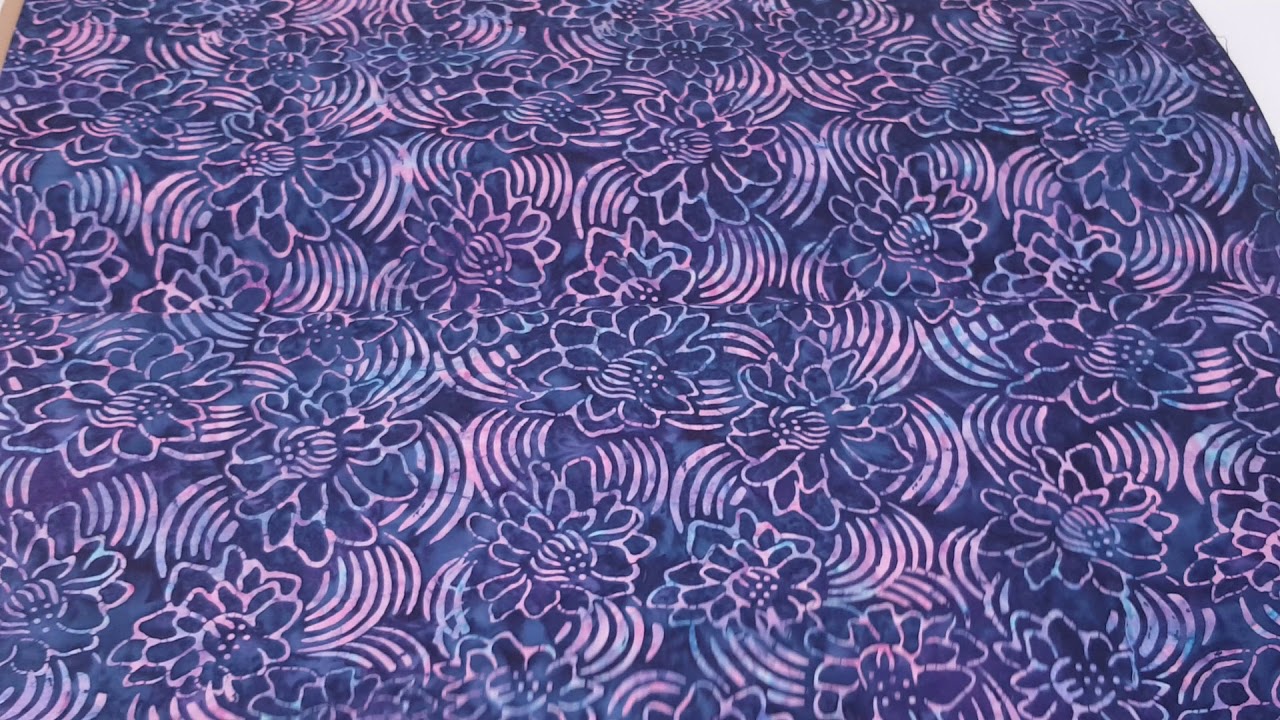 dark purple flower batik fabric by Timeless Treasures - YouTube