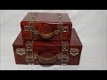 Malinhas vintage com caixa de MDF imitando couro