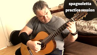 Spagnoletta Classical Guitar practice session