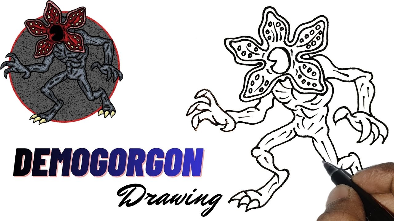 Demagouges Drawing How to draw a Demogorgon drawing step by step.. #video #viral - YouTube