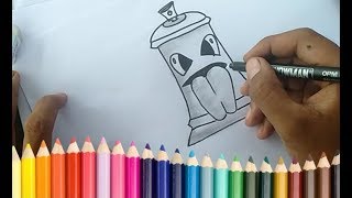 Cara Membuat Graffiti Karakter Spray Pilox Mudah Di Tiru - Edukasi Anak Indonesia