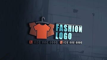 How to design a Fashion 3d logo tutorial (3D GLASS WINDOW) | photoshop logo tutorial for beginners