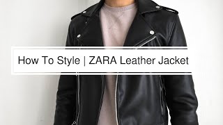 zara men leather jackets