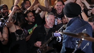 metallica halo on fire behind the video