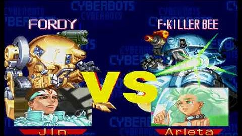 Cyberbots: Fullmetal Madness (Arcade) "Jin=Saotome" Game Clear w/ Cutscenes~