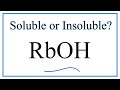 Rubidium Hydroxide Solubility Concepts