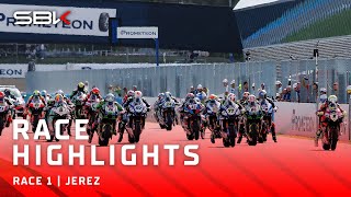 All the key moments from Race 1 at Jerez with the title on the line  | #ESPWorldSBK