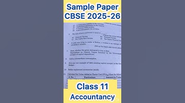 Class 11 Accountancy Sample Paper 2025–26 | CBSE Board Exam Practice | Score High! 📚✨