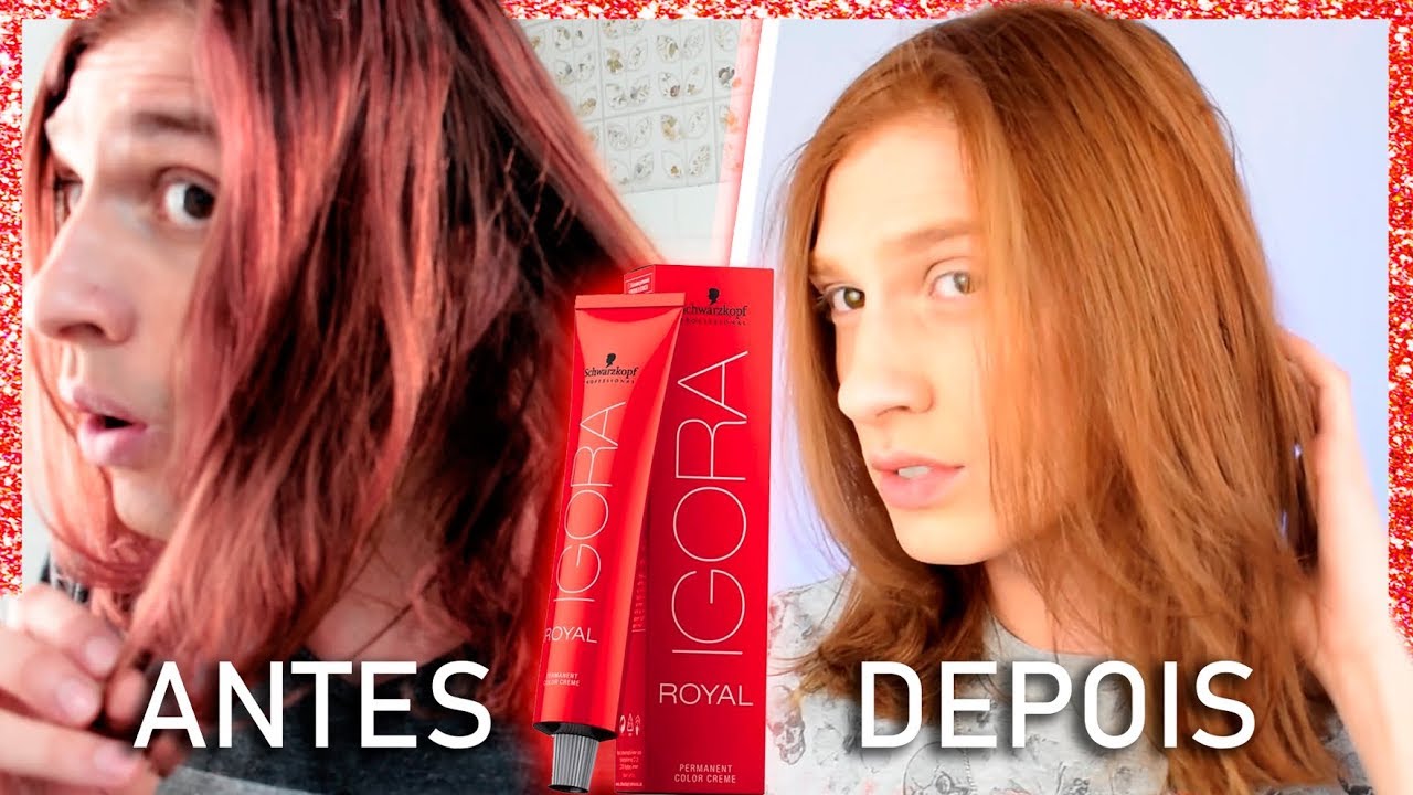 Pintei o cabelo INTEIRO com a IGORA 8.77 + Tirando a descoloração global do  cabelo 