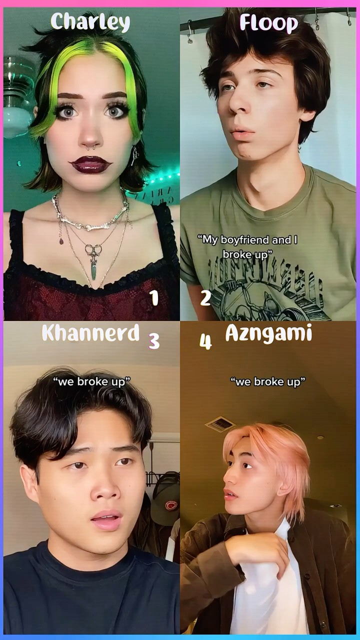 ? MASK REVEAL? Charley x Floop x Khannerd x Azngami #funny #dance #trend #viral #tiktok #short