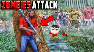 Franklin And Shinchan🤣 Surviving In Zombie Virus And Zombie😱 Outbreak In GTA 5 ! In Telugu #gta5