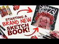 PAINTING ROSE CROWNS!? | Starting My New Sketchbook! | Sketchbook 23 | Acrylic Paint + Posca Pens