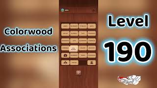 Colorwood Associations Level 190 Answers 🧩✨ | Go Answer