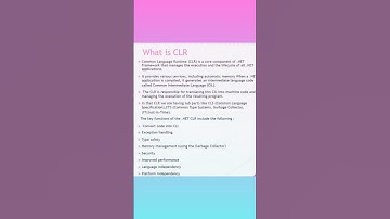 What is Common Language Runtime (CLR) | DotNetCLR | DotNetFramework | Latest .Net Videos (2024) | C#