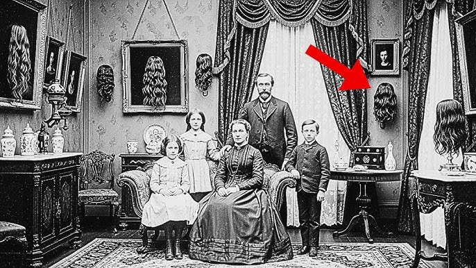 Dieses Familienfoto aus dem Jahr 1895 sieht normal aus – bis man sieht, was an der Wand hängt - YouTube