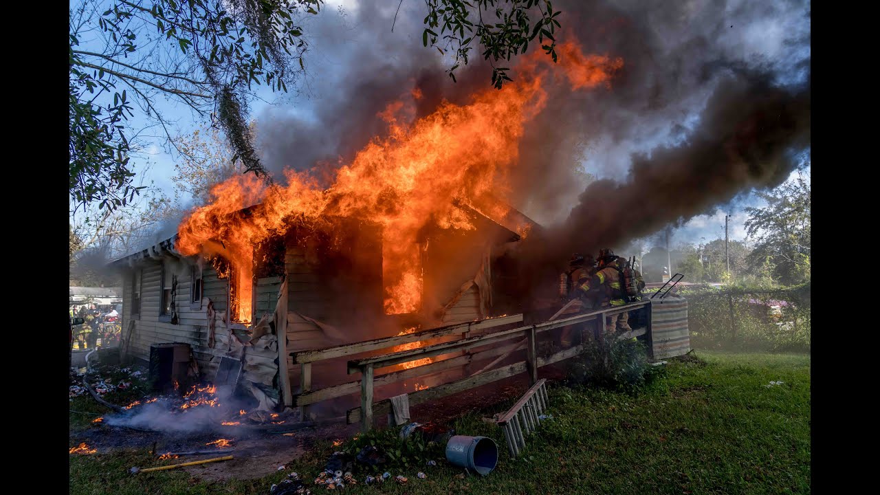 Jacksonville Fire Rescue Department firefighters injured in house fire with reports of one inside.