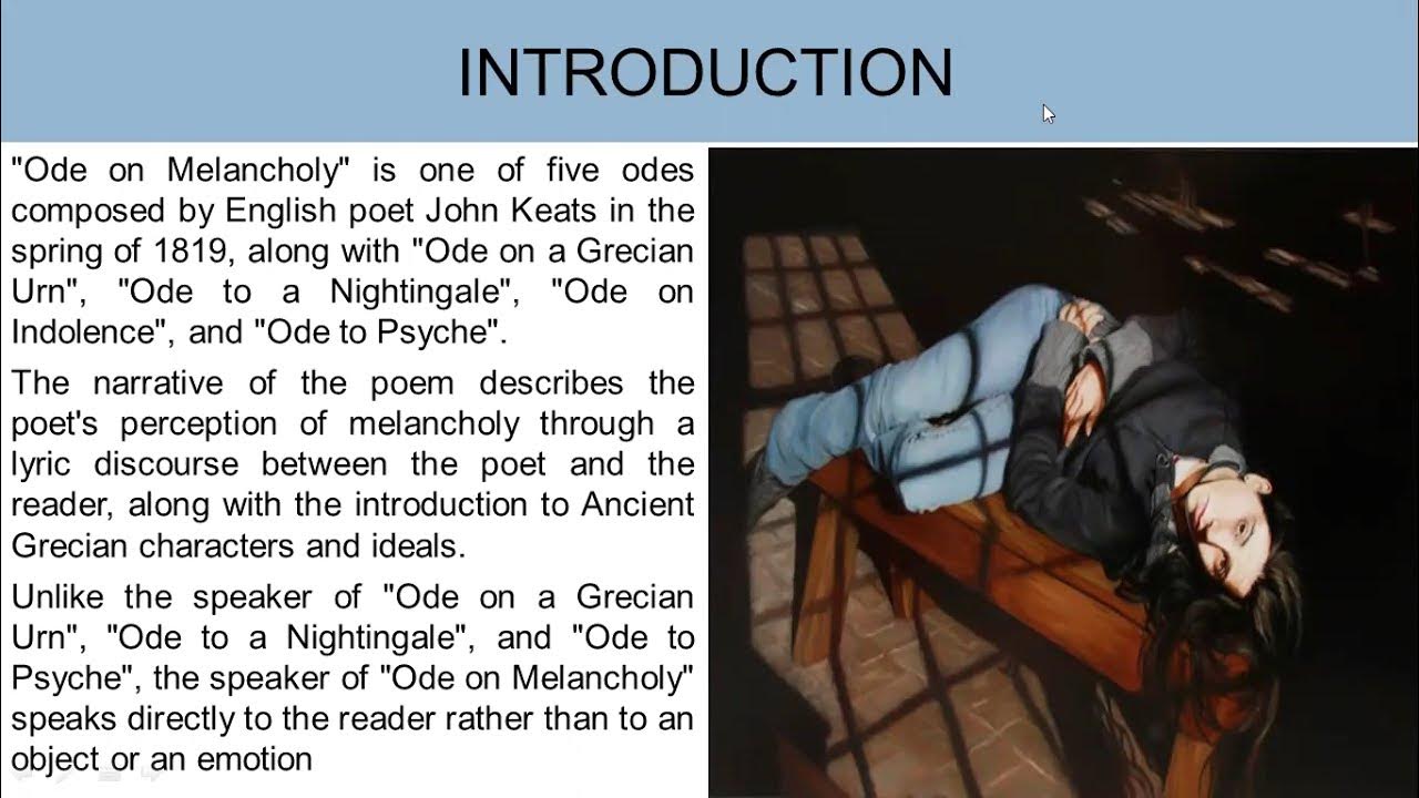 ODE ON MELANCHOLY BY KEATSINTRODUCTION, SUMMARY & THEMES YouTube