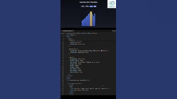 Insertion Sort Visualizer | Interactive Sorting Algorithm Animation in HTML CSS & JavaScript #coding
