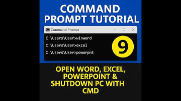 Command Prompt Tutorial – Ep. 9: Open Word, Excel, PowerPoint & Shutdown PC with CMD
