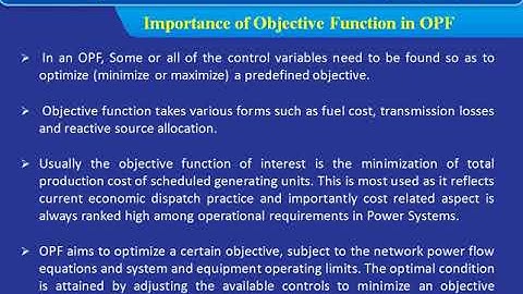Unit 5. Optimal Power Flow analysis