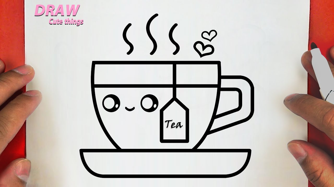 HOW TO DRAW A CUTE TEA, STEP BY STEP, DRAW Cute things - YouTube