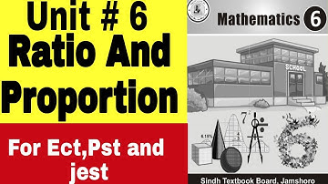 Maths Class 6th Ratio Ex # 6.1 Q1 and  Q2 ||Ect  Jest  Pst test preparation|| Mcqs|| Sindh Text Book