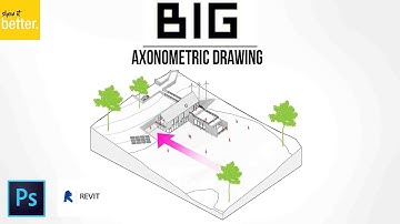 BIG (Bjarke Ingels) AXONOMETRIC DRAWING TUTORIAL - REVIT AND PHOTOSHOP
