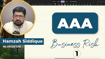 ACCA AAA Business Risk Explained (Video 1) | Hamzah Siddique