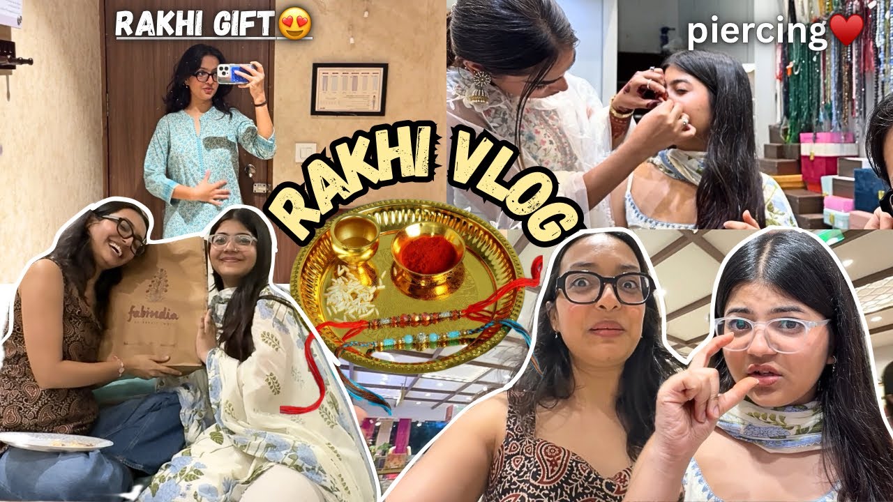 Rakhi 2025 ❤️😍✨ Got my nose piercing changed 😜 Gift 🎁 || Tejasvi Rajput || 