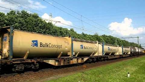 Oldbox,Archives video: Railion 1621 with a short mixed freight Train