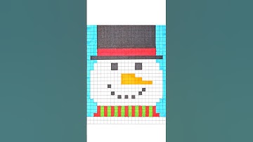 Super Fun Pixel Art Coloring Of A Snowman | Christmas Art