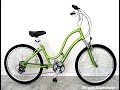 Electra Townie 21D Beach Cruiser Bike / Bicycle in Electric Green (Slideshow)