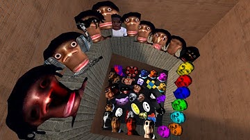 Juandale Pringle Nextbots, Selene Family, Obunga, Nicos Nextbots Chase me in Maze Garry