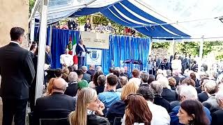 Il discorso del sindaco di Vicchio Filippo Carlà Campa e del governatore Eugenio Giani