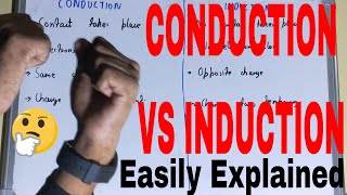 Conduction vs Induction|Difference between conduction and induction|Conduction and induction
